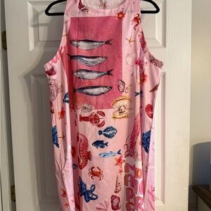 SHEIN Pink Ocean-Themed Dress